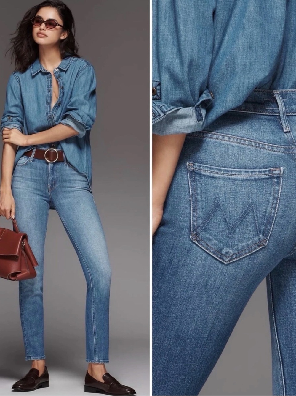 MOTHER The Dazzler Mid-Rise
Straight-Leg Jeans